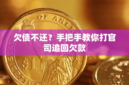 武汉欠债不还？手把手教你打官司追回欠款
