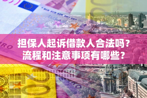 武汉担保人起诉借款人合法吗？流程和注意事项有哪些？