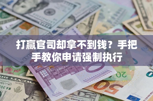 武汉打赢官司却拿不到钱？手把手教你申请强制执行