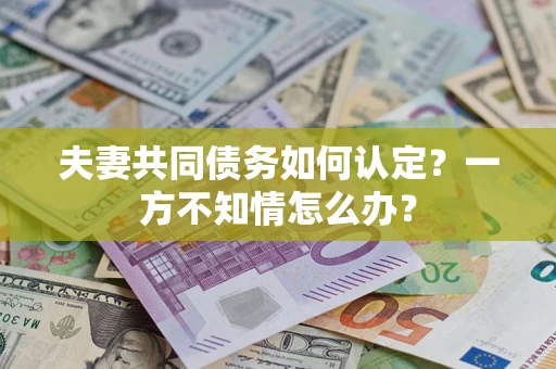 武汉夫妻共同债务如何认定？一方不知情怎么办？