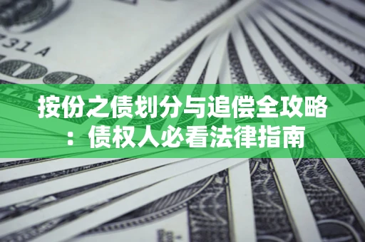 武汉按份之债划分与追偿全攻略：债权人必看法律指南