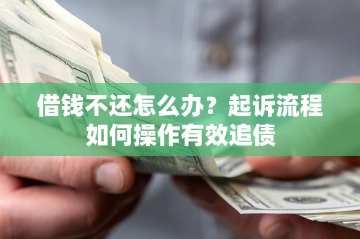武汉借钱不还怎么办？起诉流程如何操作有效追债