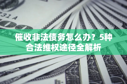 武汉催收非法债务怎么办？5种合法维权途径全解析