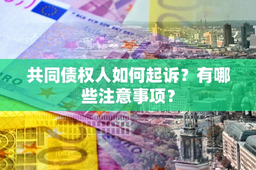武汉共同债权人如何起诉？有哪些注意事项？