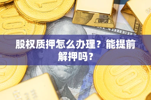 武汉股权质押怎么办理？能提前解押吗？